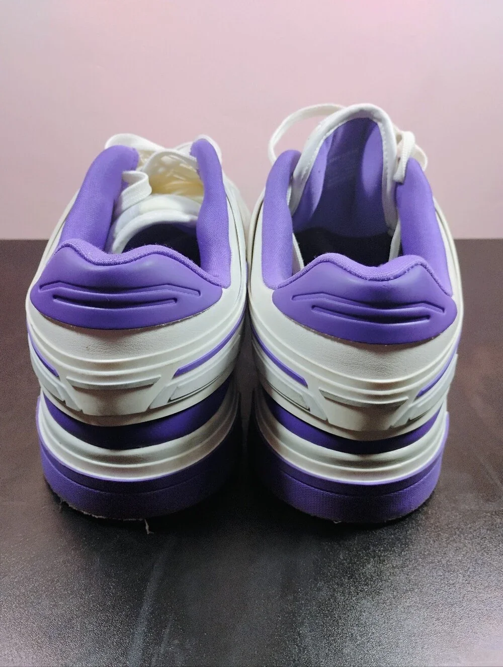 ​ZARA Men’s White & Purple Retro Court Sneakers EU 45 / USA 11.5 Needs Cleaning